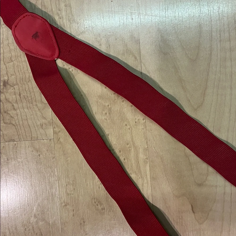 Red Candy Cane Striped Suspenders, pre-loved